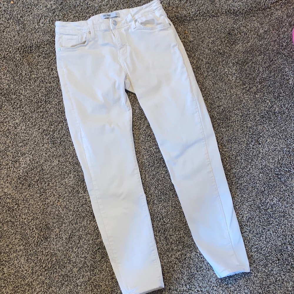Stich Fix Just Black Cropped White Skinny Jeans 8” Rise